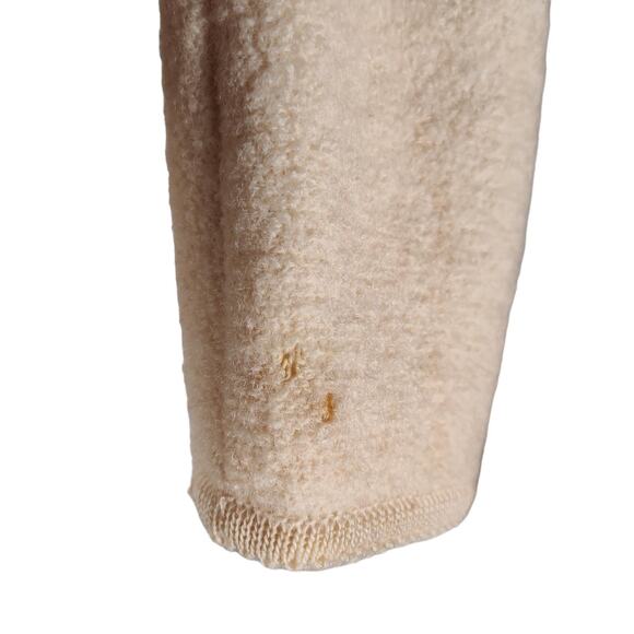 Geiger Austria Ivory Boiled Wool Blazer 42 Collarless Vintage Jacket Metal Btns - Picture 12 of 16